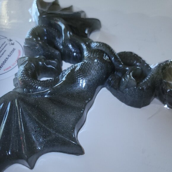 DRAGON TWIST Resin Figurines Gray Grey Mythical Fantasy NEW collectible HANDMADE - Picture 2 of 2